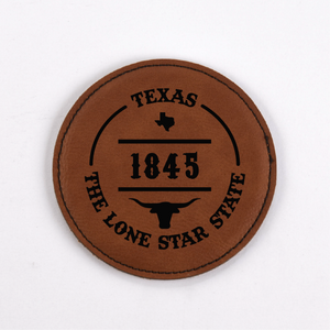 Texas PU Leather Coasters