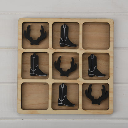 Cowboy Boot Tic Tac Toe - Non State Specific