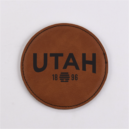 Utah PU Leather Coasters