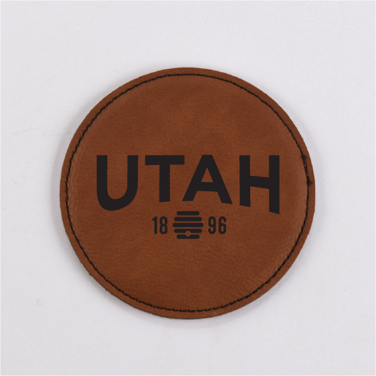 Utah PU Leather Coasters