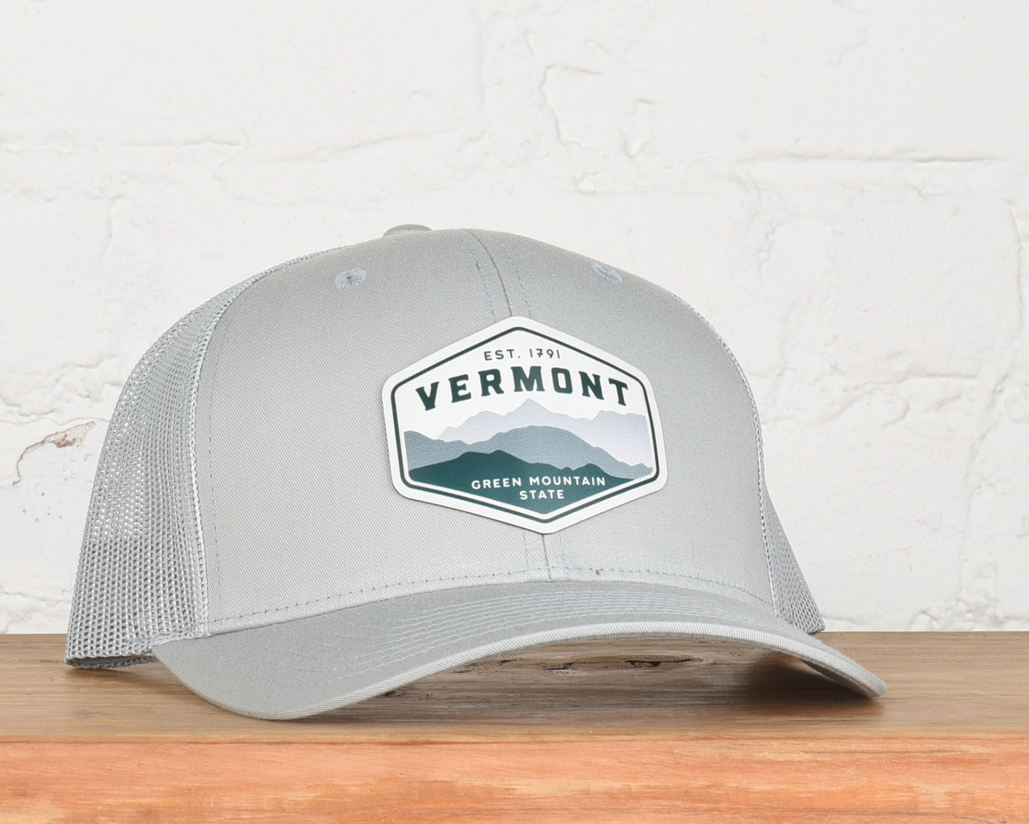 Vermont Mountains Printed leather Patch Snapback