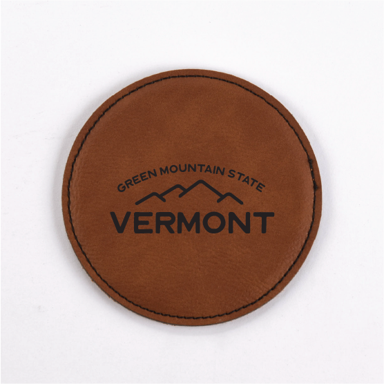 Vermont PU Leather Coasters