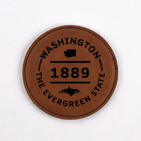 Washington PU Leather Coaster