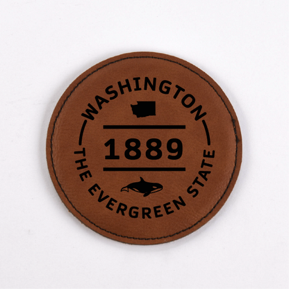 Washington PU Leather Coaster