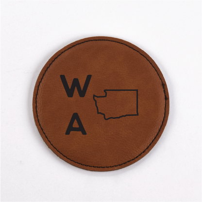 Washington PU Leather Coaster