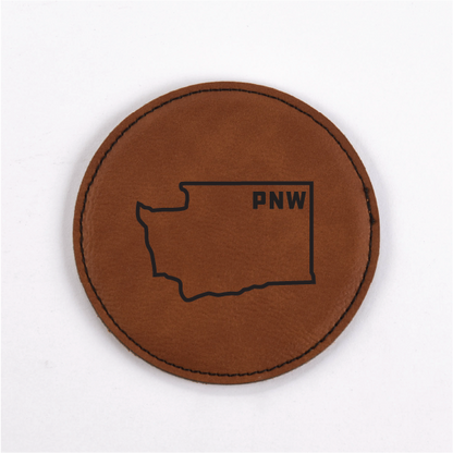 Washington PU Leather Coaster