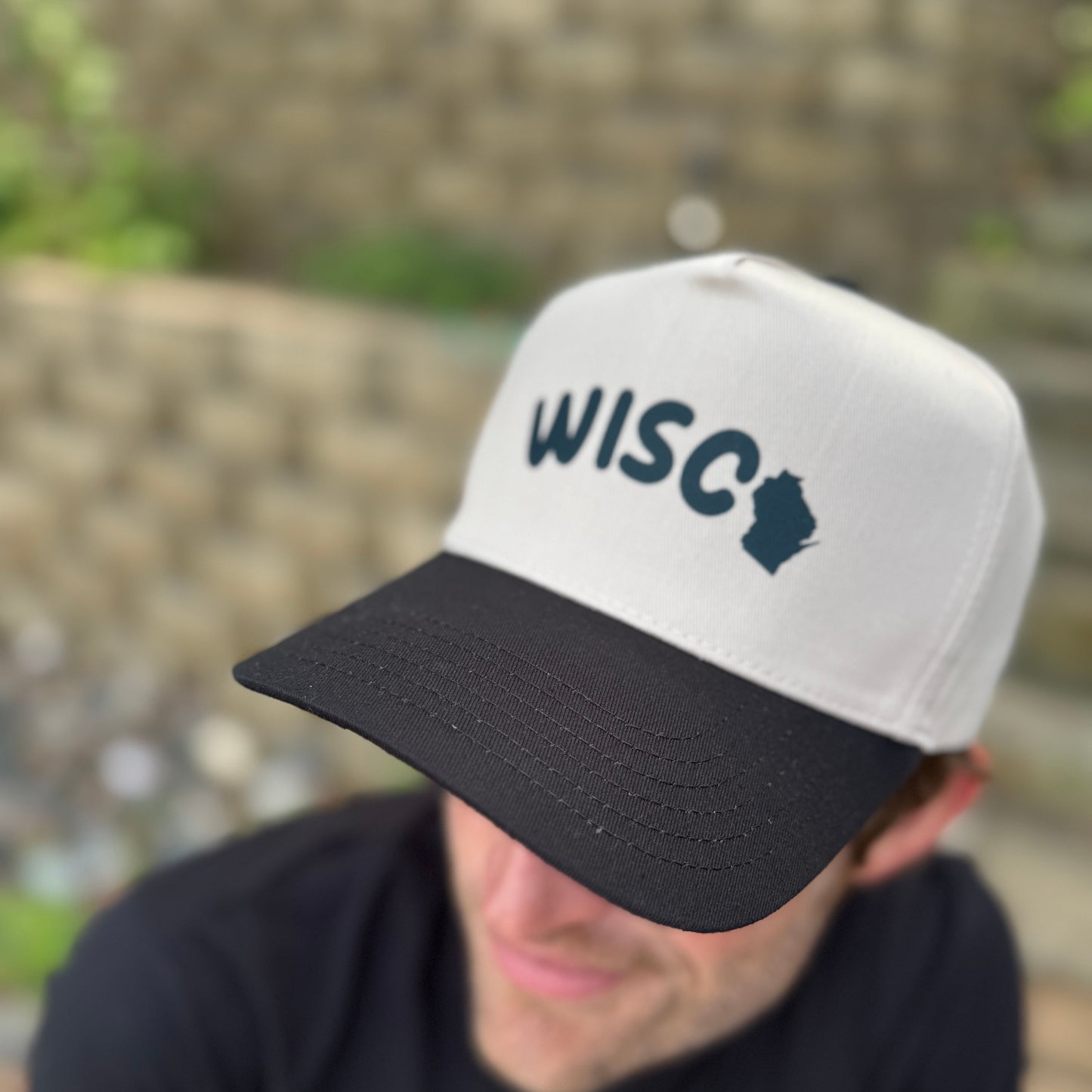Wisconsin Wisc-State Shape Two Tone Snapback