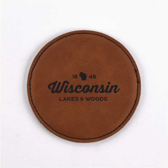 Wisconsin PU Leather Coasters