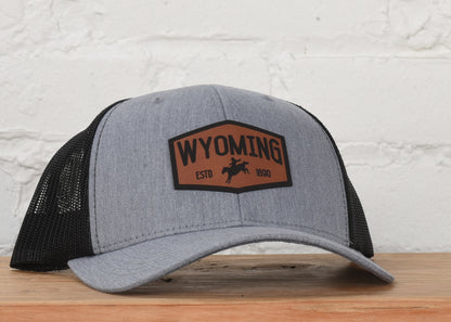 Wyoming Cowboy Hexagon Snapback