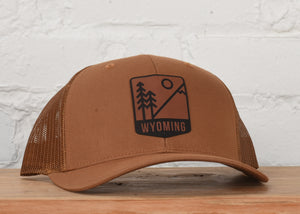 Wyoming Mts & Trees Badge Snapback