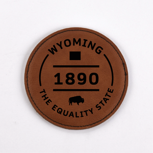 Wyoming PU Leather Coasters