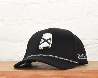 Alabama State Flag Leather Engraved Dri-fit Performance Rope Hat