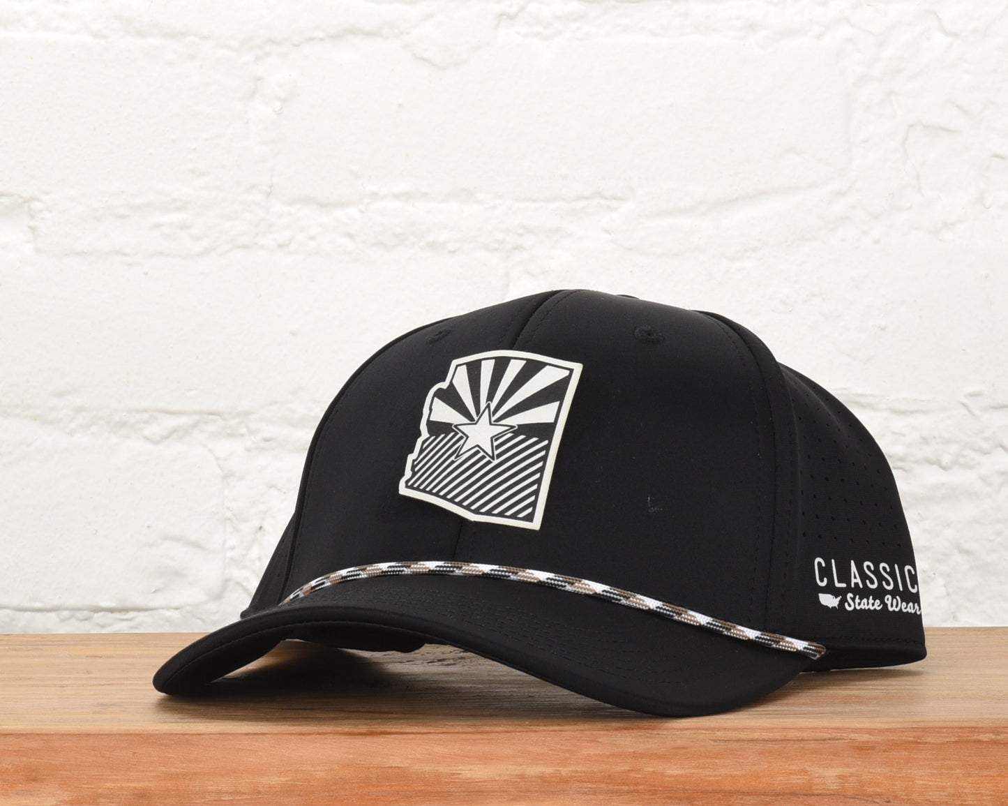 Arizona State Flag Leather Engraved Dri-fit Performance Rope Hat