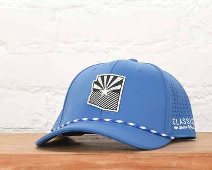 Arizona State Flag Leather Engraved Dri-fit Performance Rope Hat