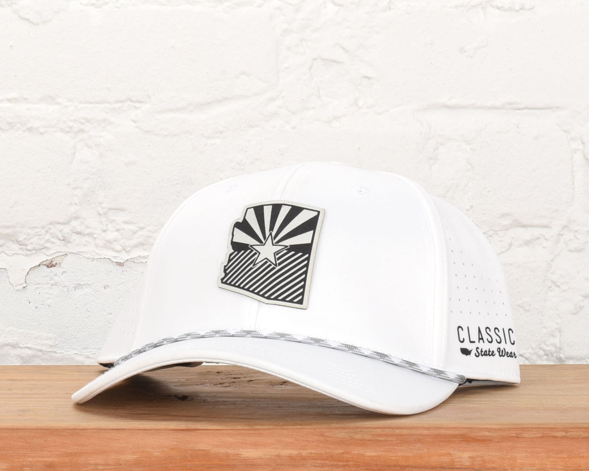 Arizona State Flag Leather Engraved Dri-fit Performance Rope Hat