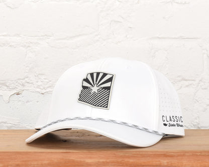 Arizona State Flag Leather Engraved Dri-fit Performance Rope Hat