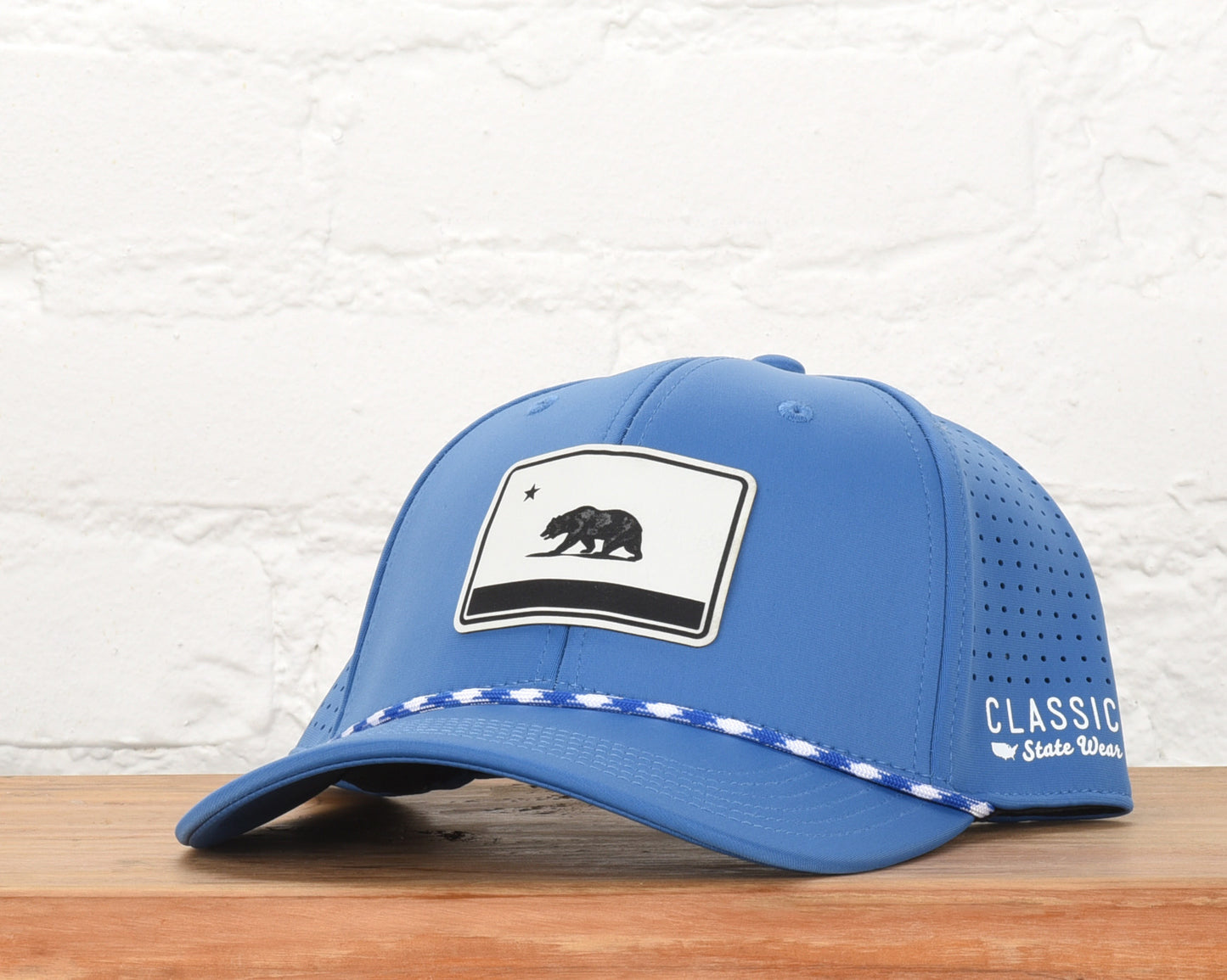California State Flag Leather Engraved Dri-fit Performance Rope Hat