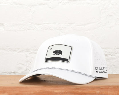 California State Flag Leather Engraved Dri-fit Performance Rope Hat