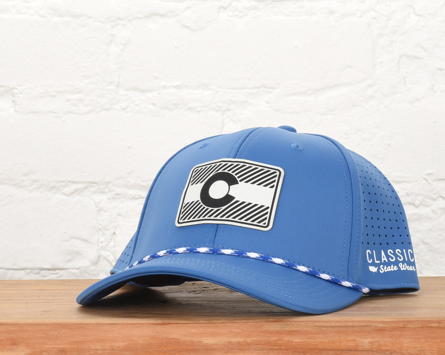 Colorado State Flag Leather Engraved Dri-fit Performance Rope Hat