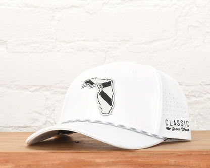 Florida State Flag Leather Engraved Dri-fit Performance Rope Hat
