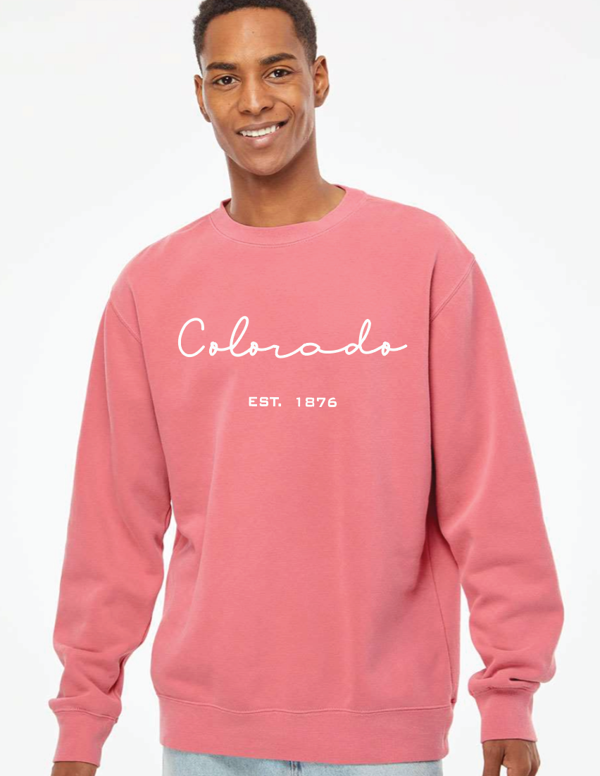 Colorado Dunes Pigment Dyed Unisex Crewneck