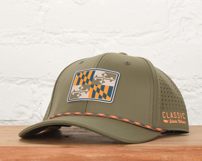Maryland State Flag PLP Dri-fit Performance Rope Hat