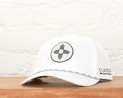 New Mexico State Flag Leather Engraved Dri-fit Performance Rope Hat