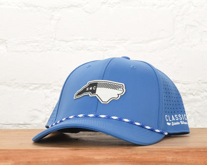 North Carolina State Flag Leather Engraved Dri-fit Performance Rope Hat