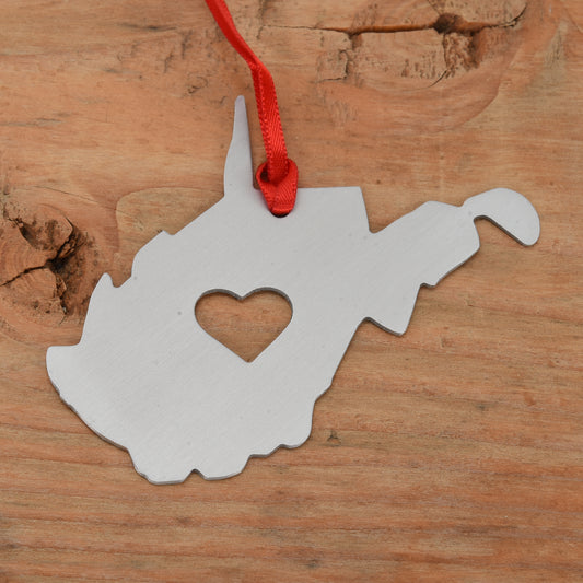 West Virginia Aluminum Ornament