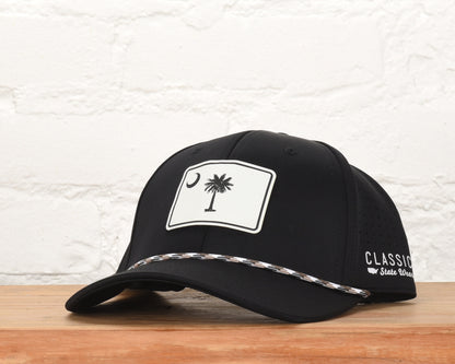 South Carolina State Flag Leather Engraved Dri-fit Performance Rope Hat