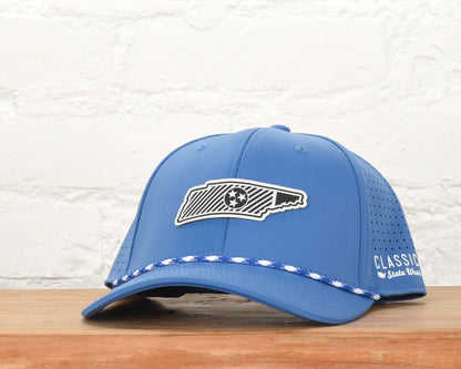 Tennessee State Flag Leather Engraved Dri-fit Performance Rope Hat