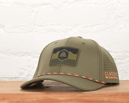 Utah State Flag Leather Engraved Dri-fit Performance Rope Hat