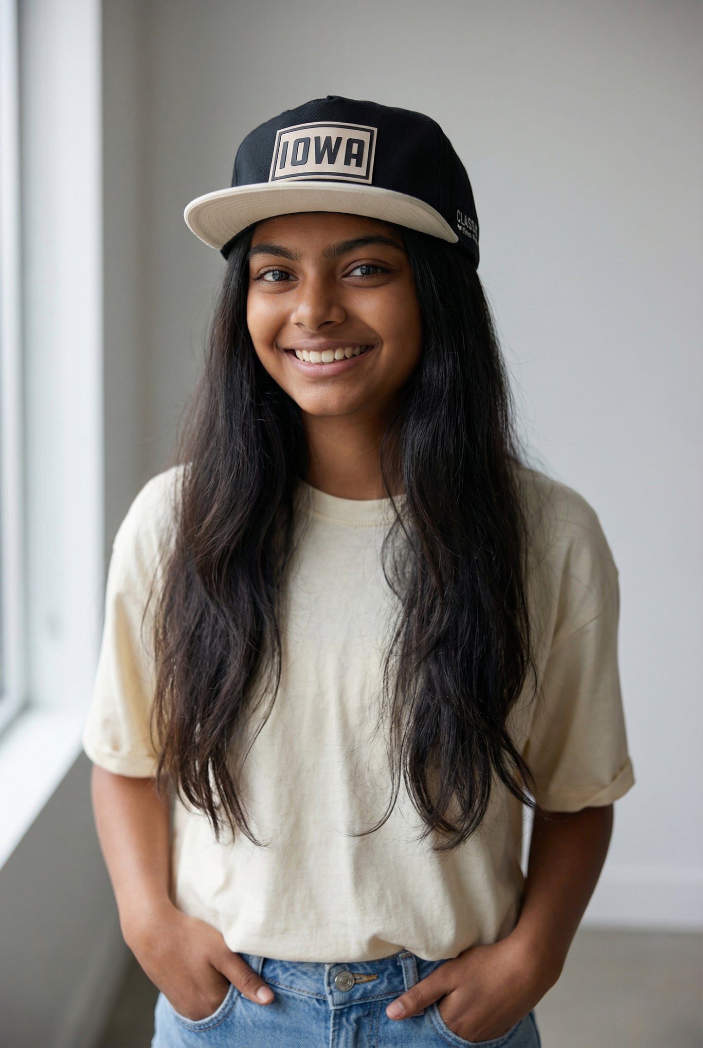 Iowa Fan Leather Patch Two Tone Snapback