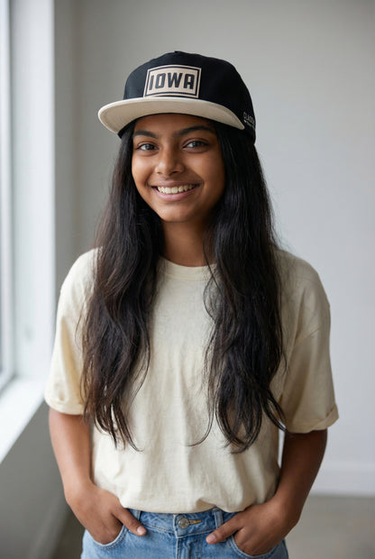 Iowa Fan Leather Patch Two Tone Snapback