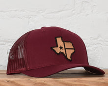 Load image into Gallery viewer, Texas State PU Leather Patch Snapback