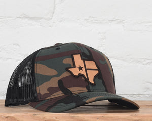 Texas State PU Leather Patch Snapback