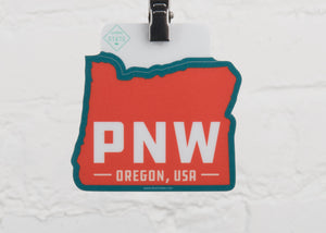 Oregon PNW State Shape Sticker
