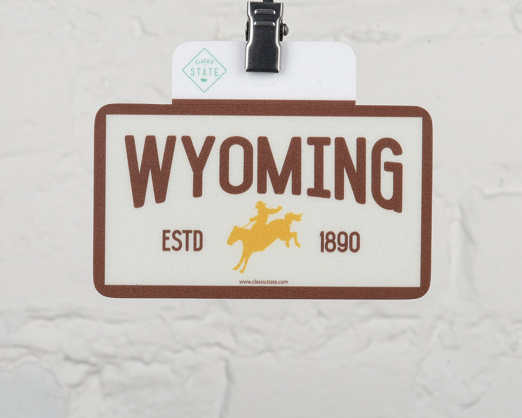 Wyoming Cowboy Sticker