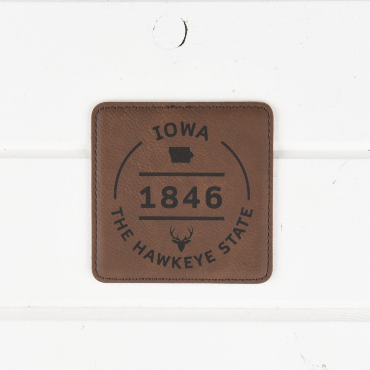 Iowa PU Leather Coasters