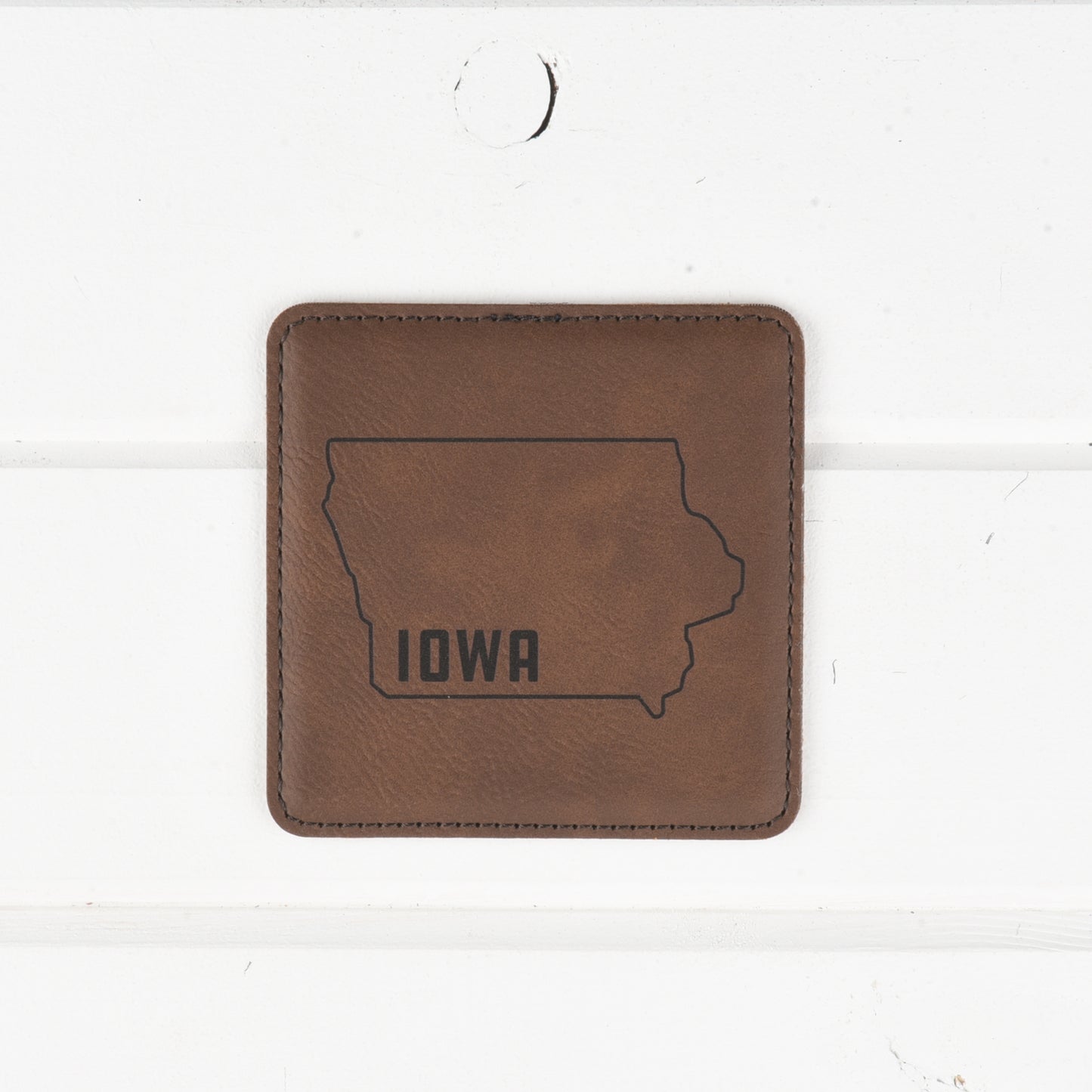 Iowa PU Leather Coasters