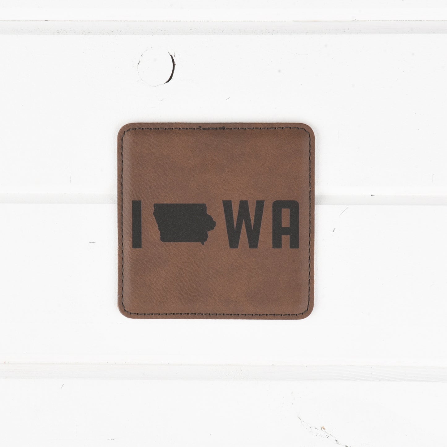 Iowa PU Leather Coasters