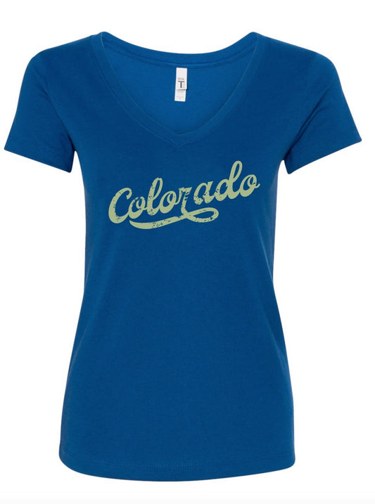 Colorado Distressed Women's V-Neck