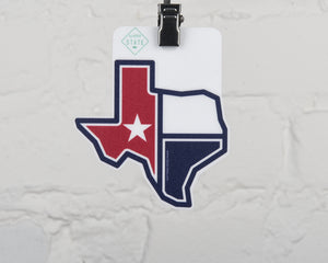 Texas Flag State Shape Sticker