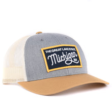 Load image into Gallery viewer, Michigan Script Snapback Hat Classic State