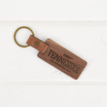 Load image into Gallery viewer, Tennessee Wood/Leather Keychain